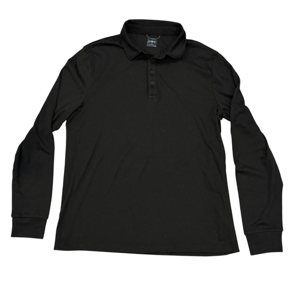 J.Crew Long Sleeve Performance Polo Black L